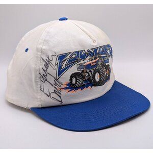 VTG Snapback Monster Truck Hat Cap Vintage 80s 90s SIGNED David Morris Jam